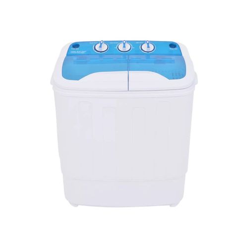 vidaXL Laveuse/essoreuse Blanc/bleu - Chargement par le dessus