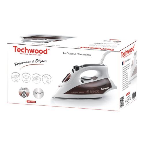 Techwood TFV-2408C - Fer à vapeur - semelle : céramique - 2400 Watt