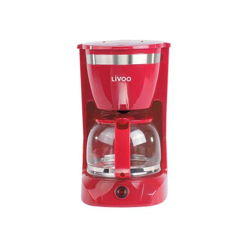 Livoo DOD163R - Cafetière - 12 tasses - rouge