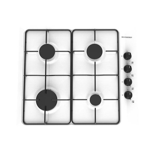 Schneider SCTG6040B1 - Table de cuisson au gaz - 4 plaques de cuisson - Niche - largeur : 56 cm - profondeur : 49 cm