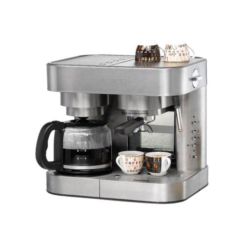 Rommelsbacher EKS 3010 - Machine à café avec machine à filtre et buse vapeur "Cappuccino" - 19 bar - 10 tasses - acier inoxydable