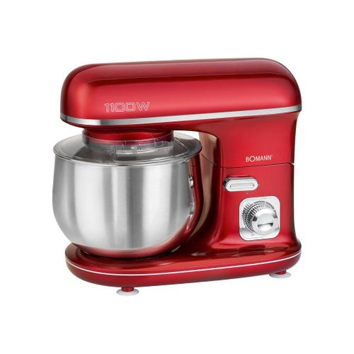 Robot pétrin multifonction 5L 1100W Bomann KM 6010 CB Rouge