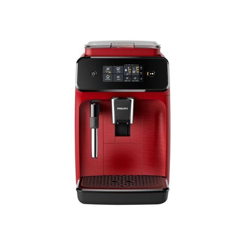 Philips Series 1200 EP1222 - Machine à café automatique avec mousseur à lait - 15 bar - rouge/noir