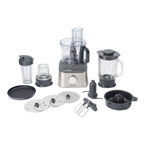 Kenwood Multipro Compact FDM316SS - Robot multi-fonctions - 2.1 tasse - 800 Watt - métal brossé/gris