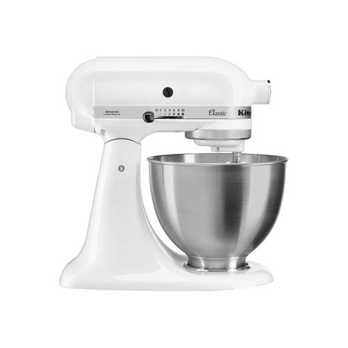 KitchenAid Classic 5K45SSBWH - Robot pâtissier - 275 Watt - blanc