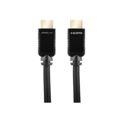 SPEEDLINK SHIELD-3 - Câble HDMI avec Ethernet - HDMI mâle pour HDMI mâle - 2 m - noir - support 4K