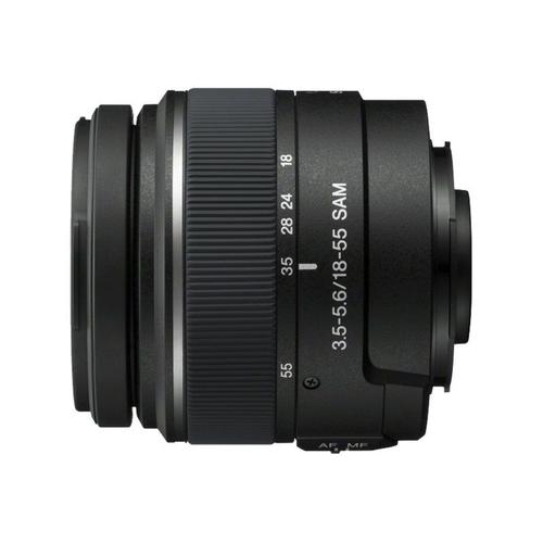 Objectif Sony SAL1855 - Fonction Zoom - 18 mm - 55 mm - f/3.5-5.6 DT SAM - Sony A-type - pour Handycam NEX-VG900; a SLT-A58, A65, A77; a NEX 5R, 5RK, 5RL, 5RY, 5T, 5TY, 6, 6L, 6Y, F3Y