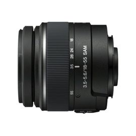 Objectif Sony SAL1855 - Fonction Zoom - 18 mm - 55 mm - f/3.5-5.6 DT SAM - Sony A-type - pour Handycam NEX-VG900; a SLT-A58, A65, A77; a NEX 5R, 5RK, 5RL, 5RY, 5T, 5TY, 6, 6L, 6Y, F3Y