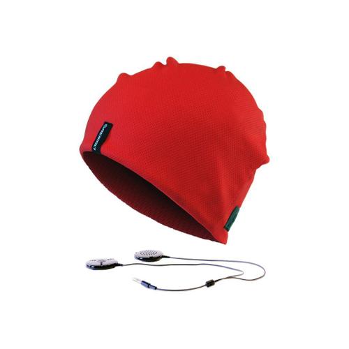 AERIAL7 Sound Disk Sport Beanie - Micro-casque - sur-oreille - filaire - rouge