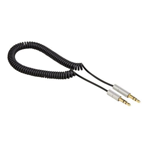 Hama Coiled Cord - Câble audio - mini-phone stereo 3.5 mm mâle pour mini-phone stereo 3.5 mm mâle - 50 cm - noir