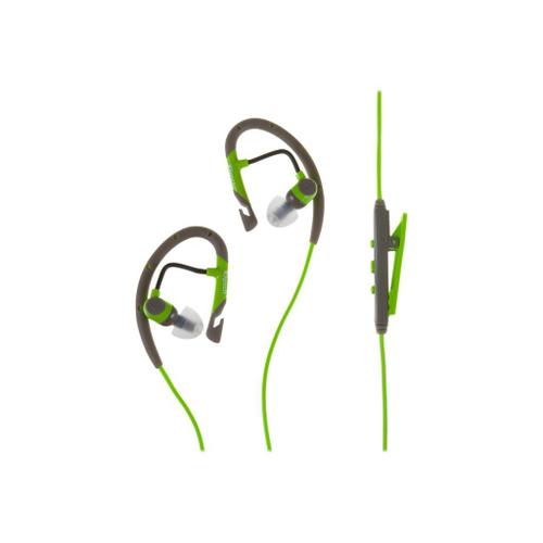 Klipsch Image A5i Sport - Micro-casque - intra-auriculaire - montage sur l'oreille - filaire - gris, vert