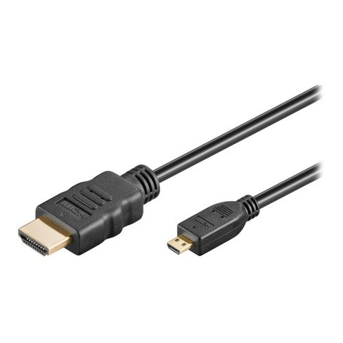 goobay - Câble HDMI avec Ethernet - 19 pin micro HDMI Type D mâle pour HDMI mâle - 5 m