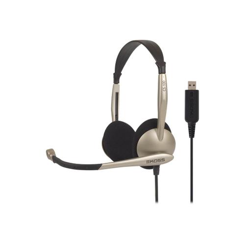 Koss CS100 USB - Micro-casque - sur-oreille - filaire