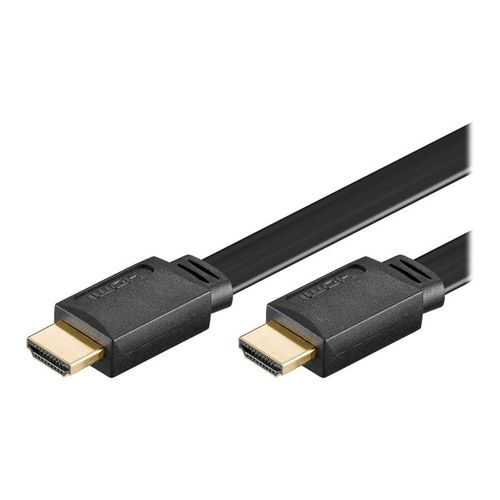 goobay - Câble HDMI avec Ethernet - HDMI mâle pour HDMI mâle - 3 m - plat
