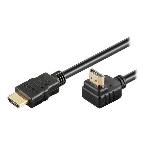 goobay - Câble HDMI avec Ethernet - HDMI mâle pour HDMI mâle - 3 m - connecteur à 90°, support 4K