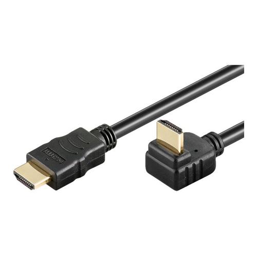 goobay - Câble HDMI avec Ethernet - HDMI mâle pour HDMI mâle - 1.5 m - connecteur à 270°