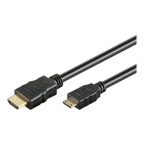 goobay - Câble HDMI avec Ethernet - 19 pin mini HDMI Type C mâle pour HDMI mâle - 5 m - plat