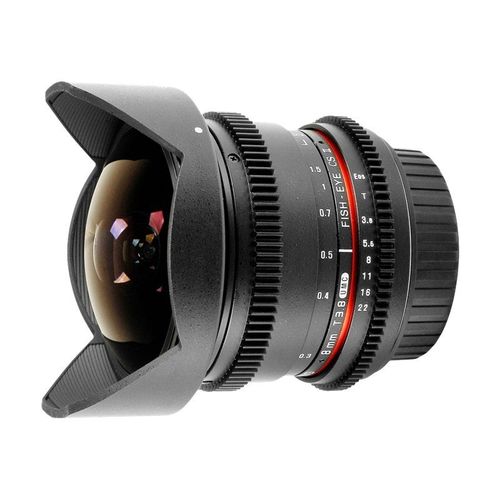 Objectif Samyang VDSLR - Fonction Fisheye - 8 mm - T3.8 UMC CS II - Nikon F - pour Nikon D3100, D3200, D3300, D5000, D5100, D5200, D5300, D7000, D7100, D90