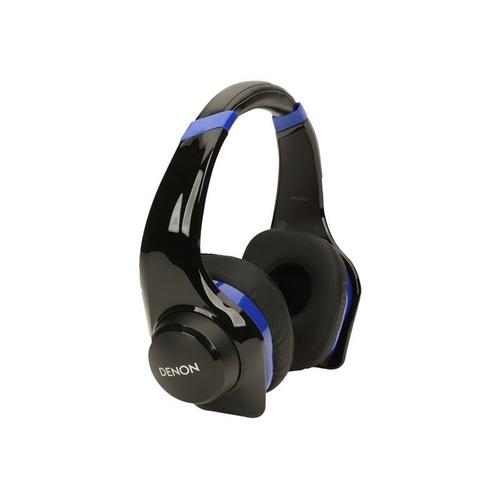 Denon Urban Raver AH-D321 - Micro-casque - sur-oreille - filaire - noir avec du bleu