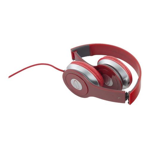 Esperanza EH145R TECHNO - Écouteurs - circum-aural - filaire - jack 3,5mm - rouge
