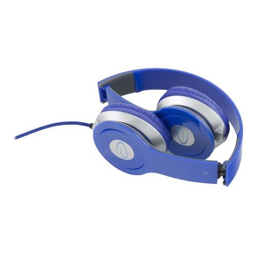 Esperanza EH145B TECHNO - Écouteurs - circum-aural - filaire - jack 3,5mm - bleu