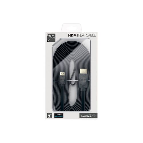 Bigben Interactive - Câble HDMI avec Ethernet - HDMI mâle pour 19 pin mini HDMI Type C mâle - 3 m - plat - pour BigBen Interactive GAMETAB-ONE