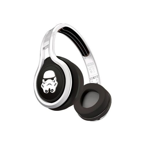 SMS Audio STREET by 50 Star Wars First Edition Storm Trooper - Écouteurs avec micro - sur-oreille - filaire - jack 3,5mm - noir, blanc