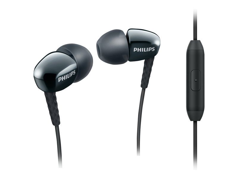 Philips SHE3905BK - Écouteurs avec micro - intra-auriculaire - filaire - jack 3,5mm - noir