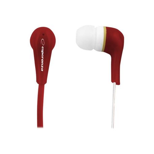 Esperanza EH146R LOLLIPOP - Écouteurs - intra-auriculaire - filaire - jack 3,5mm - rouge