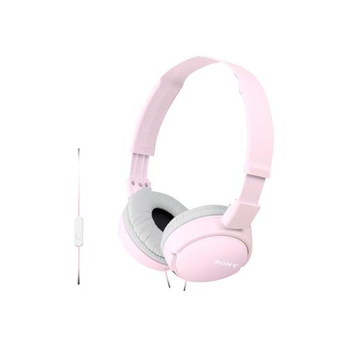 Sony MDR-ZX110AP - Écouteurs avec micro - circum-aural - filaire - jack 3,5mm - rose