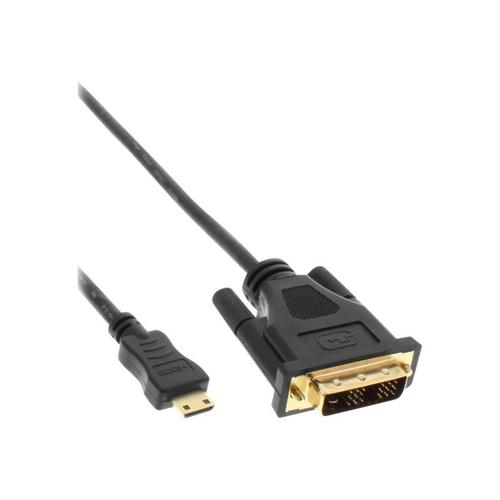 InLine - Câble adaptateur - liaison simple - DVI-D mâle pour 19 pin mini HDMI Type C mâle - 2 m - blindé - noir