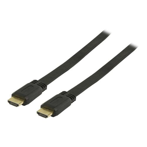 Valueline - Câble HDMI avec Ethernet - HDMI mâle pour HDMI mâle - 1 m - noir - plat