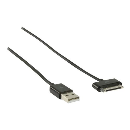 Valueline - Câble de chargement / de données - Apple Dock mâle pour USB mâle - 1 m - noir - pour Apple iPad/iPhone/iPod