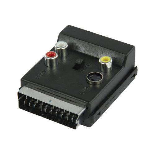 Valueline - Adaptateur audio/vidéo - S-Vidéo / vidéo composite / audio - SCART 20 broches mâle pour 4 broches mini-din, RCA femelle - noir