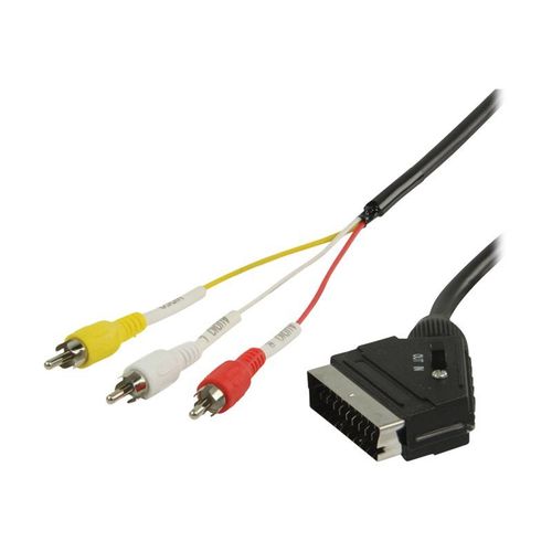 Valueline - Câble vidéo/audio - vidéo / audio composite - phono RCA x 3 mâle pour SCART mâle - 1 m - noir