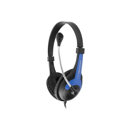 Esperanza ROOSTER - Micro-casque - circum-aural - filaire - Noir/bleu