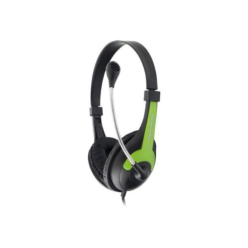 Esperanza ROOSTER - Micro-casque - circum-aural - filaire - noir/vert