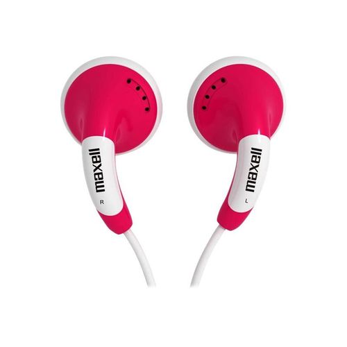 Maxell Colour Budz - Écouteurs - embout auriculaire - filaire - jack 3,5mm - rouge