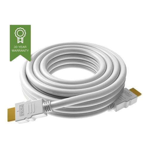 VISION Techconnect - Câble HDMI avec Ethernet - HDMI mâle pour HDMI mâle - 2 m - blanc - support 4K