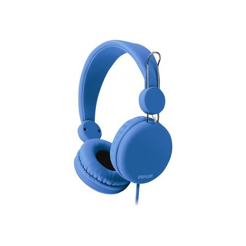 Maxell Spectrum Headphones - Écouteurs avec micro - circum-aural - filaire - jack 3,5mm - bleu