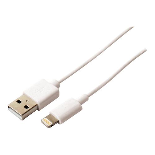 Ksix Mobile Tech - Câble Lightning - Lightning mâle pour USB mâle - 1 m - blanc