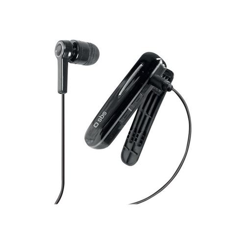 SBS Bluetooth EarSet with Clip - Micro-casque - intra-auriculaire - Bluetooth - sans fil - noir