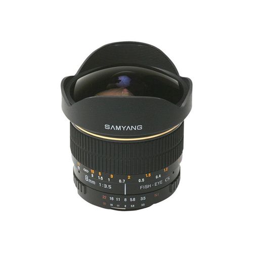 Objectif Samyang - Fonction Fisheye - 8 mm - f/3.5 AE Aspherical IF MC - Nikon F