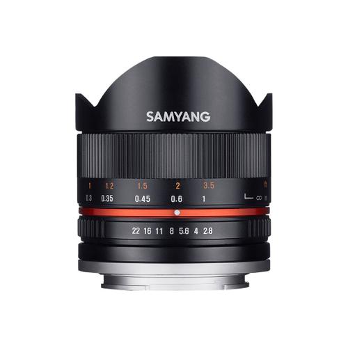 Objectif Samyang - Fonction Fisheye - 8 mm - f/2.8 UMC II - Sony E-mount - pour Sony Cinema Line; a VLOGCAM; a1; a6700; a7 IV; a7C; a7C II; a7CR; a7R V; a7s III; a9 III