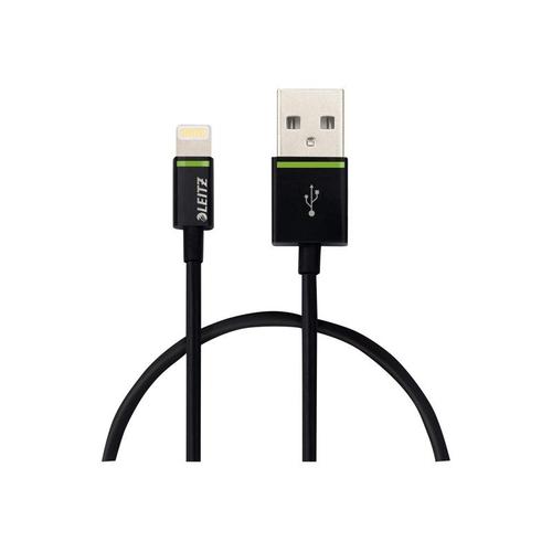 Leitz - Câble Lightning - USB mâle pour Lightning mâle - 30 cm - noir