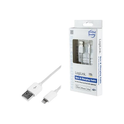 LogiLink - Câble Lightning - USB mâle pour Lightning mâle - 38 cm - blanc