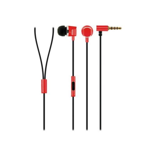 Schwaiger KH410R 531 - KH410 Series - écouteurs avec micro - intra-auriculaire - filaire - jack 3,5mm - rouge