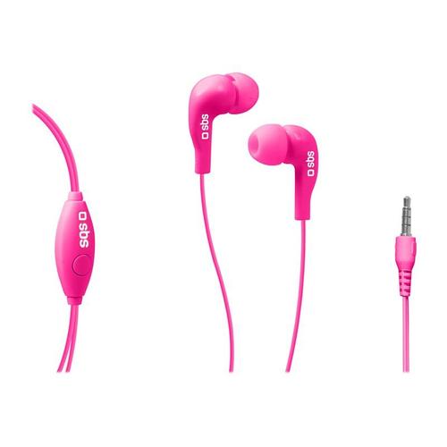 SBS Studio Mix 10 - Écouteurs avec micro - intra-auriculaire - filaire - jack 3,5mm - rose