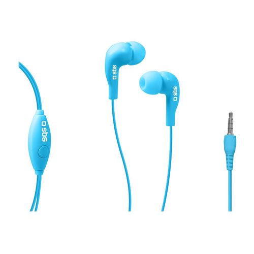 SBS Studio Mix 10 - Écouteurs avec micro - intra-auriculaire - filaire - jack 3,5mm - bleu