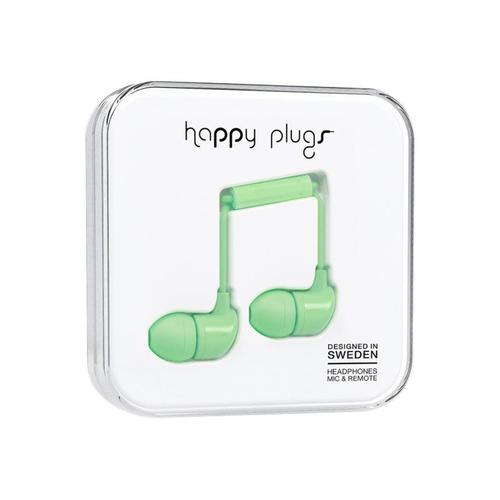 Happy Plugs - Écouteurs avec micro - intra-auriculaire - filaire - jack 3,5mm - menthe